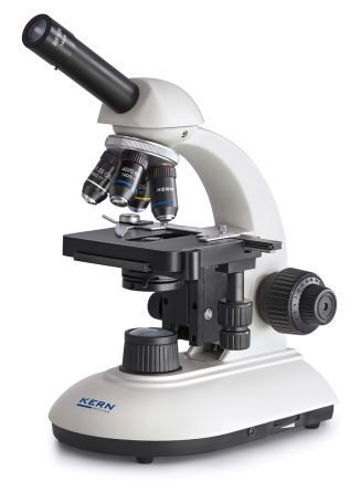 Kern Microscopio  , ingrandimento 4 X, 10 X, 40 X, 100 Xx, spina Tipo C - Spina europea, Tipo G - Spina inglese 3, OBE 111