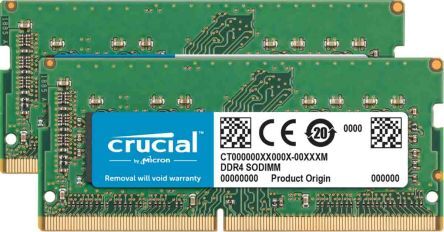 Crucial Scheda RAM Laptop  16 GB No, 2400MHz, CT2K8G4S24AM Crucial Scheda RAM Laptop  16 GB No, 2400MHz, CT2K8G4S24AM