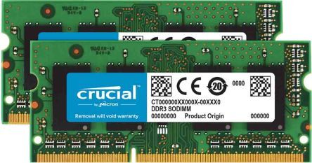 Crucial Scheda RAM Laptop  4 GB No, 1600MHz, CT2KIT25664BF160B