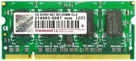 Transcend Scheda RAM Laptop  1 GB, 667MHz, TS128MSQ64V6U-i