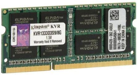 Kingston Scheda RAM Laptop  8 GB, 1333MHz, KVR1333D3S9/8G Kingston Scheda RAM Laptop  8 GB, 1333MHz, KVR1333D3S9/8G