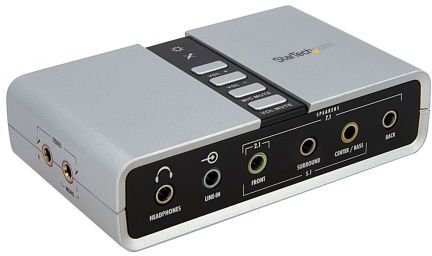 Startech 7.1 Channel USB Sound Card, ICUSBAUDIO7D Startech 7.1 Channel USB Sound Card, ICUSBAUDIO7D