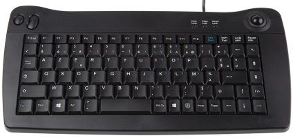 RS PRO Minitastiera Nero Cablato USB , AZERTY Trackball RS PRO Minitastiera Nero Cablato USB , AZERTY Trackball