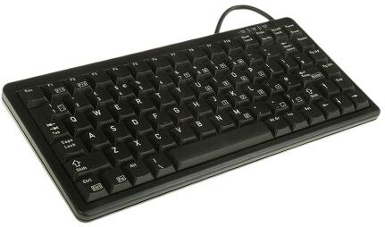 Cherry Tastiera Nero Cablato PS/2, USB , QWERTY (UK) Compatta, G84-4100LCAGB-2