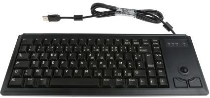Cherry Tastiera con funzione trackball Nero Cablato USB , AZERTY Compatta, G84-4400LUBFR-2 Cherry Tastiera con funzione trackball Nero Cablato USB , AZERTY Compatta, G84-4400LUBFR-2