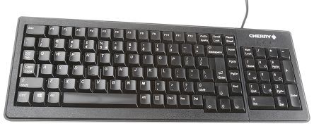 Cherry Tastiera Nero Cablato PS/2, USB , QWERTY (US) Compatta, G84-5200LCMEU-2