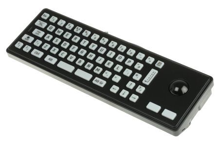 Storm Tastiera con funzione trackball Nero Cablato PS/2, USB , QWERTY (UK) Compatta, 2210-452212