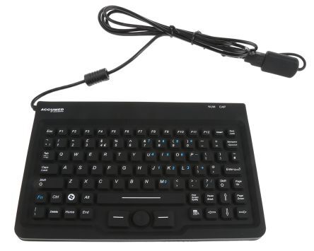 Ceratech Tastiera Nero Cablato USB , QWERTY (UK) Standard, KYBNA-SIL-MINCBK