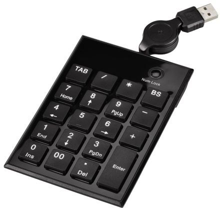 Hama Tastiera Nero Cablato USB , Numerico Tastierino numerico, 00050448