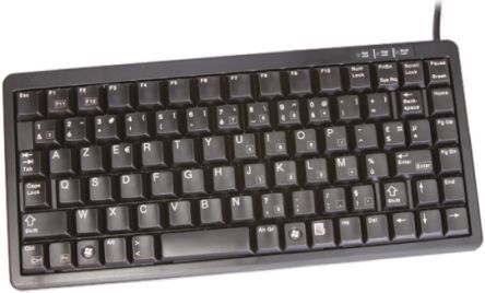 Cherry Tastiera Nero Cablato PS/2, USB , AZERTY Compatta, G84-4100LCMFR-2 Cherry Tastiera Nero Cablato PS/2, USB , AZERTY Compatta, G84-4100LCMFR-2