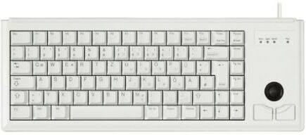 Cherry Tastiera con funzione trackball Grigio Cablato PS/2 , QWERTY (US) Compatta, G84-4400LPBEU-0