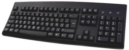 Ceratech Tastiera Nero Cablato PS/2, USB , AZERTY Standard, KYBAC260UP-BKFR