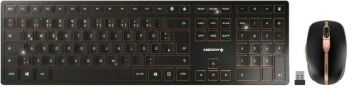 Cherry Set tastiera e mouse Nero  Wireless Compatta QWERTY, JD-9000GB-2