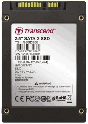 Transcend SSD  Interno 8 GB SATA II, TS8GSSD500 Transcend SSD  Interno 8 GB SATA II, TS8GSSD500