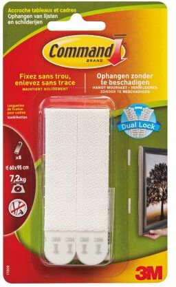 3M Nastro Hook & Loop  Command™ 17206BL, 19mm x 92.7mm, Pretagliato, Bianco, Command 17206BL 3M Nastro Hook & Loop  Command™ 17206BL, 19mm x 92.7mm, Pretagliato, Bianco, Command 17206BL