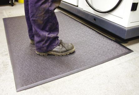 COBA Tappeto antifatica  in PVC espanso, 900mm x 600mm x 9mm, col. nero, Antiscivolo, AF010001 COBA Tappeto antifatica  in PVC espanso, 900mm x 600mm x 9mm, col. nero, Antiscivolo, AF010001