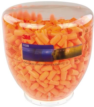 3M Tappi per orecchie Monouso in Poliuretano , SNR 37dB, conf. da 500 coppie, col. Arancione, 1100-PD 3M Tappi per orecchie Monouso in Poliuretano , SNR 37dB, conf. da 500 coppie, col. Arancione, 1100-PD