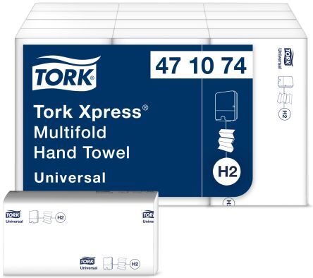 Tork Asciugamani di carta , in , 1 strato, 250 fogli da 81 x 213 mm (chiuso), 241 x 213 mm (aperto), 471074