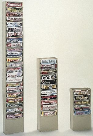 RS PRO Rack per riviste Autonomo  Acciaio Beige, 65-1/2 x 9-3/4 x 4-1/8poll RS PRO Rack per riviste Autonomo  Acciaio Beige, 65-1/2 x 9-3/4 x 4-1/8poll