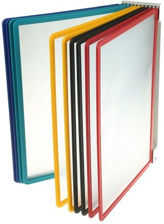 Durable Cartellina portadocumenti, per montaggio Parete  , Nero, blu, verde, rosso, giallo Acciaio, 5567-00 Durable Cartellina portadocumenti, per montaggio Parete  , Nero, blu, verde, rosso, giallo Acciaio, 5567-00