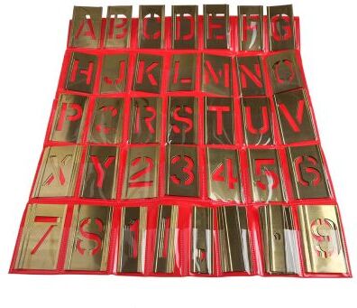 AT Brown Stencil Ottone , 2poll, 105 pezzi, 150761 AT Brown Stencil Ottone , 2poll, 105 pezzi, 150761