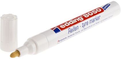Edding Bianco Pennarello indelebile, pennarello per pneumatici Fine, media Tonda, 2 → 4mm, 8050-1-4049 Edding Bianco Pennarello indelebile, pennarello per pneumatici Fine, media Tonda, 2 → 4mm, 8050-1-4049