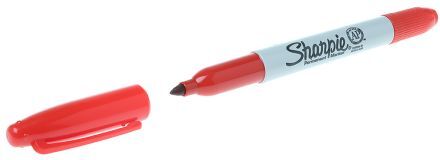 Sharpie Rosso Pennarello indelebile Extra fine Tonda, 0.5 mm, 1 mm, S0811110