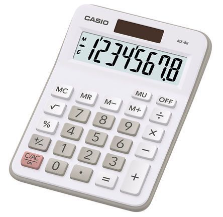 Casio Calcolatrice Desktop   8 cifre, MX-8B-WE
