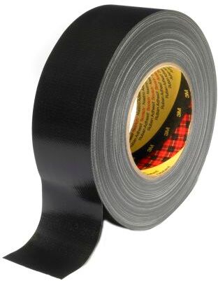 3M Nastro per condotti Nero in Tessuto di polietilene  Scotch 389, adesivo in Resina di gomma, 38mm x 50m x 0.26mm, XT003400915