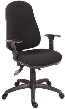 RS PRO Sedia per operatore , in Tessuto di colore Nero altezza regolabile con ruote RS PRO Sedia per operatore , in Tessuto di colore Nero altezza regolabile con ruote