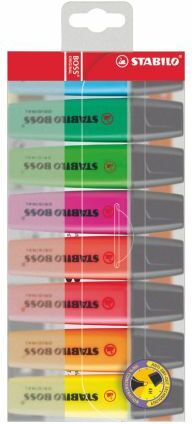 Stabilo Boss Evidenziatore , 2,5→ mm, 8 incluse, 70/8 Stabilo Boss Evidenziatore , 2,5→ mm, 8 incluse, 70/8