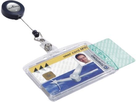 Durable Badge di riconoscimento  Trasparente Polistirene con Porta Badge, 8224-19 Durable Badge di riconoscimento  Trasparente Polistirene con Porta Badge, 8224-19