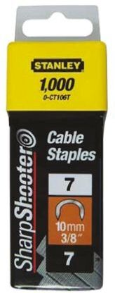 Stanley Graffette per cavi  8mm, zincato, 1-CT106T Stanley Graffette per cavi  8mm, zincato, 1-CT106T
