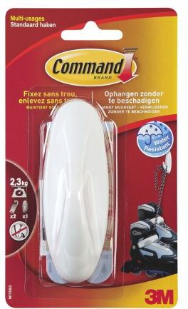 3M Gancio adesivo  , bianco, W17083 3M Gancio adesivo  , bianco, W17083