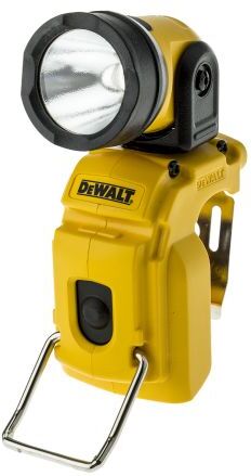 DeWALT Lampada a mano  LED Ricaricabile, Ad angolo retto, 130 lm, DCL510N DeWALT Lampada a mano  LED Ricaricabile, Ad angolo retto, 130 lm, DCL510N