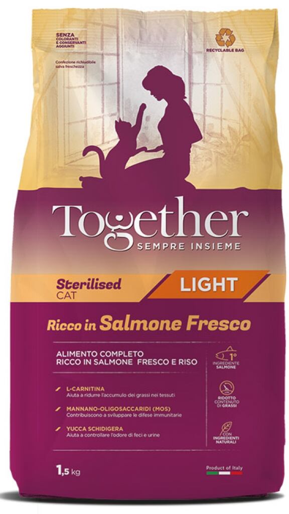 Together Gatto Adult Sterilised Light Ricco In Salmone Fresco 1,5kg