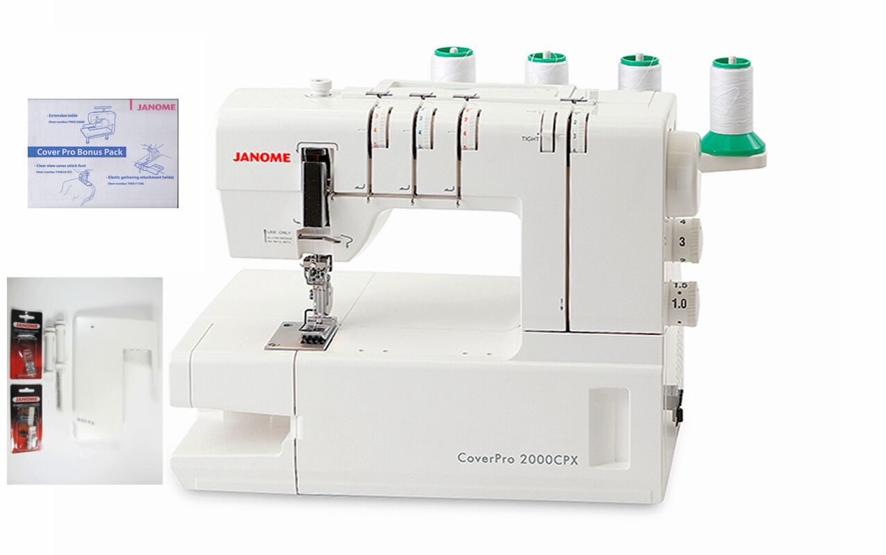 Janome Cover Pro 2000 CPX  con  5 anni di garanzia