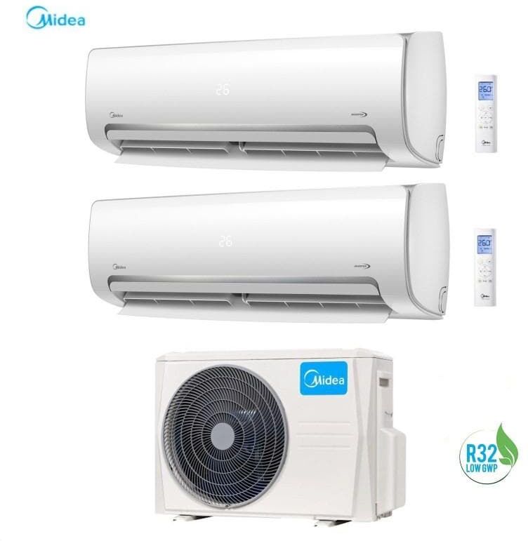 Midea Climatizzatore Condizionatore Inverter Dual 9+9 Mission Pro R32 9000+9000 Btu Wi Fi Ready Midea Climatizzatore Condizionatore Inverter Dual 9+9 Mission Pro R32 9000+9000 Btu Wi Fi Ready