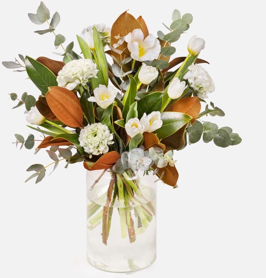 The Colvin Co Mazzo di Tulipani bianchi e Foliage - Pure Elegance -  Fiori a domicilio - Colvin The Colvin Co Mazzo di Tulipani bianchi e Foliage - Pure Elegance -  Fiori a domicilio - Colvin