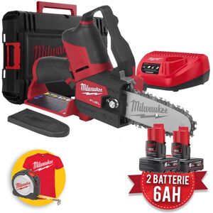 Milwaukee M12 FHS-602X - Sega seghetto per potatura a batteria Fuel, 2 batterie da 6Ah in valigetta