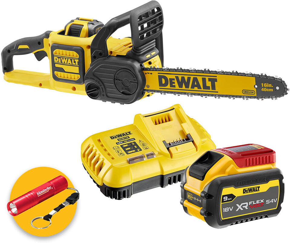 dewalt elettrosega a batteria 54v 9ah  dcm575x1 - barra 40cm