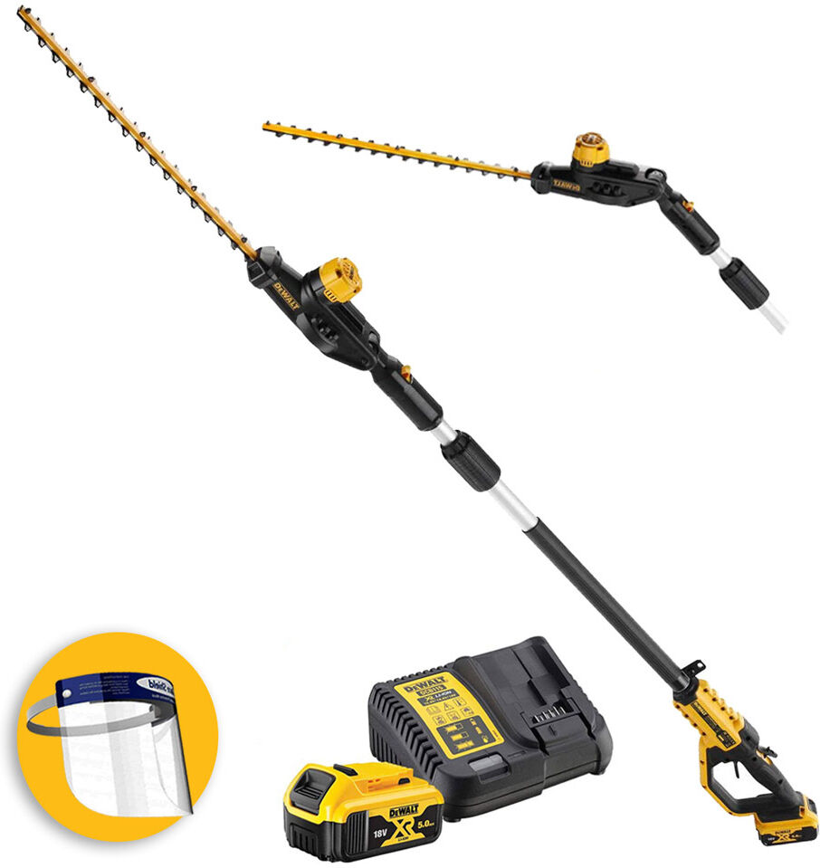 dewalt dcmph566p1 - tagliasiepi estensibile a batteria 18v, 1 batteria da 5ah