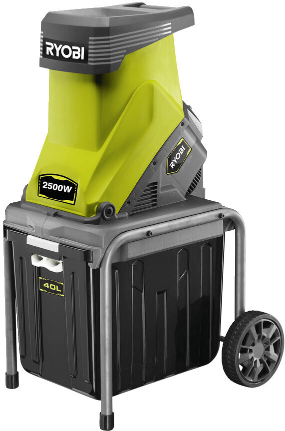 ryobi rsh2545b - biotrituratore tritafoglie elettrico a impatto a due lame - 2500w