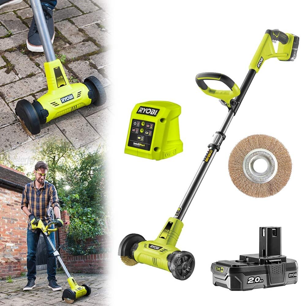 Ryobi Spazzola rotante a batteria 18V  RPC180020S pulizia fughe pavimento Ryobi Spazzola rotante a batteria 18V  RPC180020S pulizia fughe pavimento