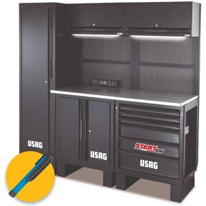 USAG U05160236 - 516 SA/CA2 - Arredamento per officina - pianale in acciaio - 1950x650x2000 mm