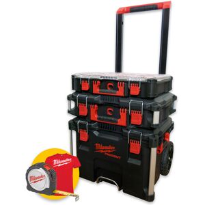 Milwaukee Packout KIT 4 - Trolley carrello portautensili porta attrezzi, 3 pezzi