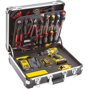 DeWalt Usag 002 UDM - Valigetta attrezzi con assortimento Usag JM002 + Trapano  DCD706