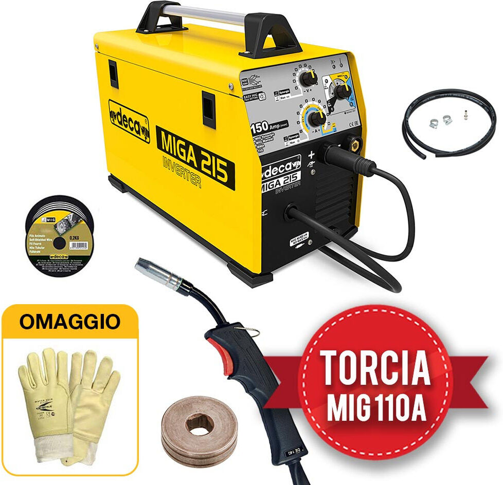 Deca Saldatrice inverter  MIGA 215, multifunzione (150 A) con OMAGGIO Deca Saldatrice inverter  MIGA 215, multifunzione (150 A) con OMAGGIO
