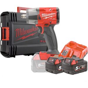 Milwaukee M18 FMTIW2F12-502X - Avvitatore ad impulsi a batteria 18V Fuel,  attacco da 1/2