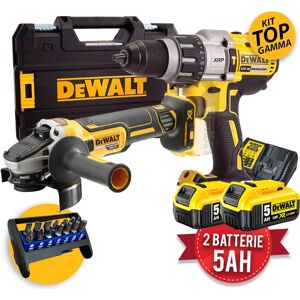 DeWalt Kit  DCD996 - DCG405 Trapano avvitatore con percussione + Smerigliatrice a batteria 18V